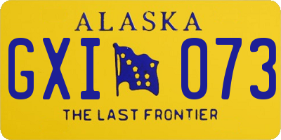 AK license plate GXI073