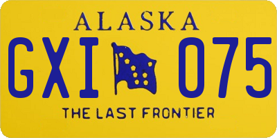 AK license plate GXI075