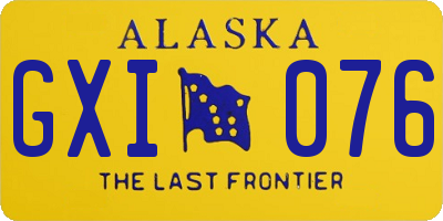 AK license plate GXI076