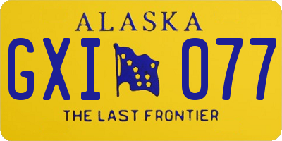 AK license plate GXI077