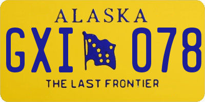 AK license plate GXI078