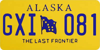 AK license plate GXI081