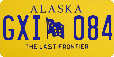 AK license plate GXI084