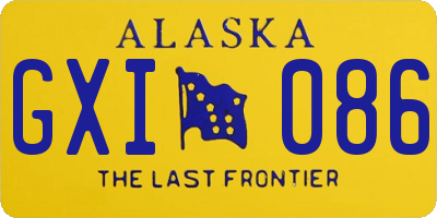 AK license plate GXI086