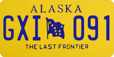 AK license plate GXI091