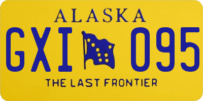 AK license plate GXI095