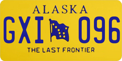 AK license plate GXI096