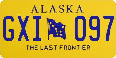 AK license plate GXI097