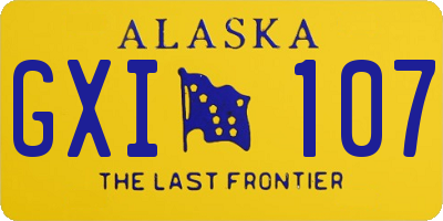 AK license plate GXI107