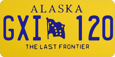 AK license plate GXI120