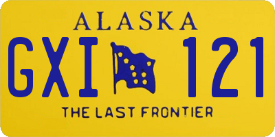 AK license plate GXI121