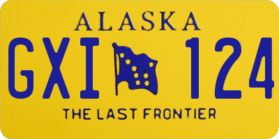 AK license plate GXI124