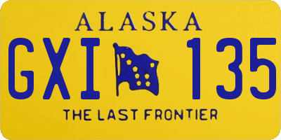 AK license plate GXI135