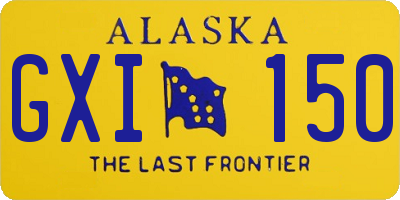 AK license plate GXI150