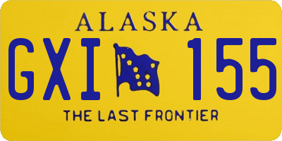 AK license plate GXI155