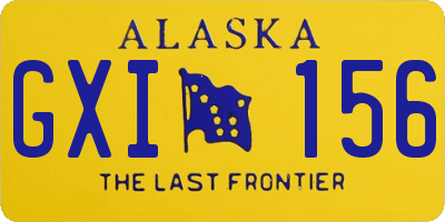 AK license plate GXI156