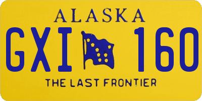 AK license plate GXI160