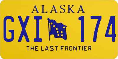 AK license plate GXI174