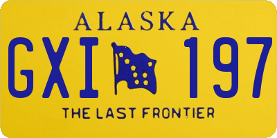 AK license plate GXI197