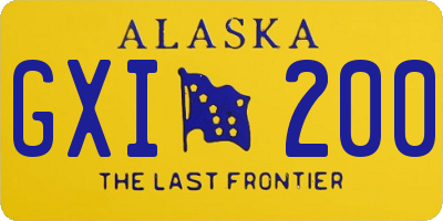 AK license plate GXI200