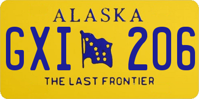 AK license plate GXI206