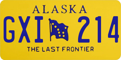 AK license plate GXI214