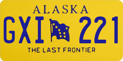 AK license plate GXI221
