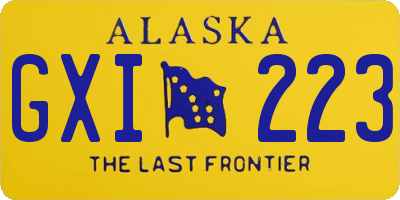 AK license plate GXI223