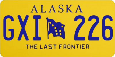 AK license plate GXI226