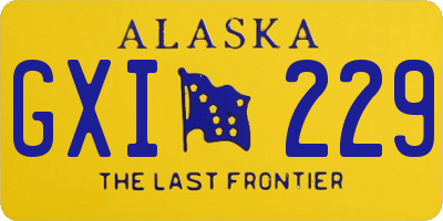 AK license plate GXI229