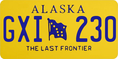 AK license plate GXI230