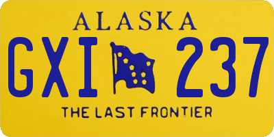 AK license plate GXI237
