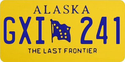AK license plate GXI241