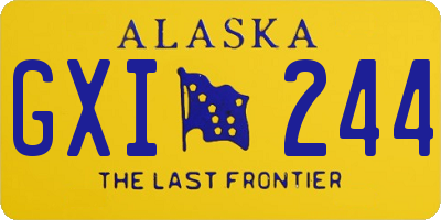 AK license plate GXI244