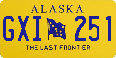 AK license plate GXI251