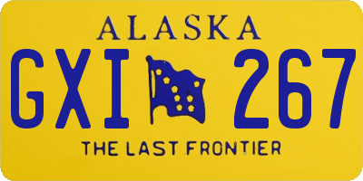 AK license plate GXI267