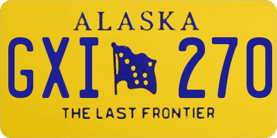 AK license plate GXI270