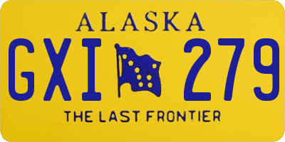 AK license plate GXI279