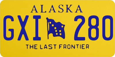 AK license plate GXI280