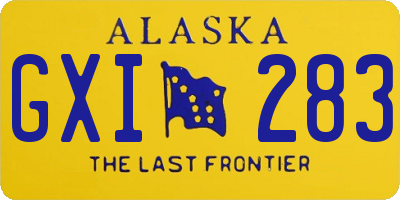 AK license plate GXI283