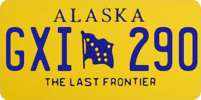 AK license plate GXI290