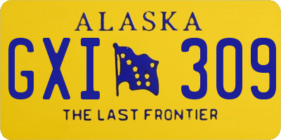 AK license plate GXI309