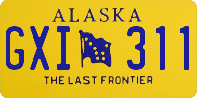 AK license plate GXI311