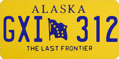 AK license plate GXI312