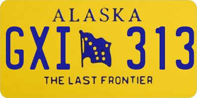 AK license plate GXI313