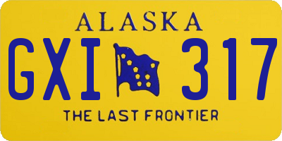 AK license plate GXI317