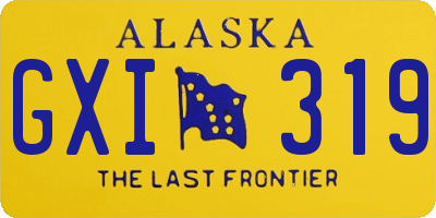 AK license plate GXI319