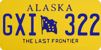 AK license plate GXI322