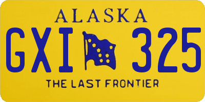 AK license plate GXI325