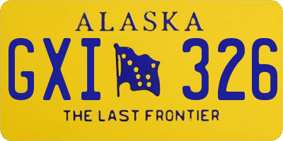 AK license plate GXI326